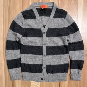 Men’s Joe Fresh Grey Striped Wool/Mohair Cardigan Sweater